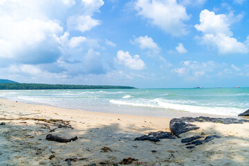 Samila beach. Landmark of Songkla, Thailand.