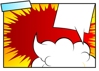 Comic book background. Vector illustrated cartoon, comic book style background.