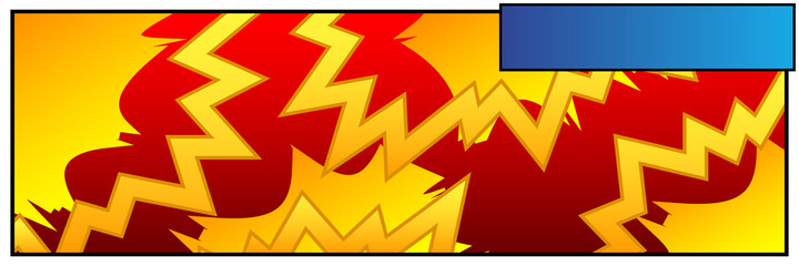 Comic book colored background for banner. Vector cartoon illustration. Comics backdrop, sale banner design.