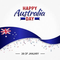 Happy Australia Day Vector Illustration. Suitable for greeting card poster and banner