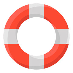 
Life saving tube rings, lifebuoy flat design icon
