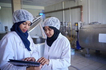 business woman team in local cheese production company