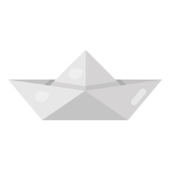
Icon of paper boat in modern flatty style 
