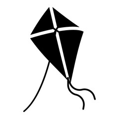 
Outdoor recreation activity, flat style icon of kiting 
