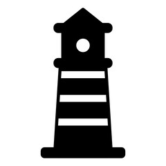 
Sea navigation tower, trendy vector of lighthouse 
