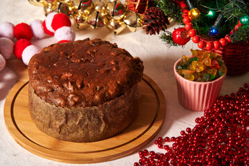 Grandma's recipe for sponge cake with candied fruits