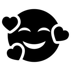 
Romantic love sticker, flat icon of heart emoji  

