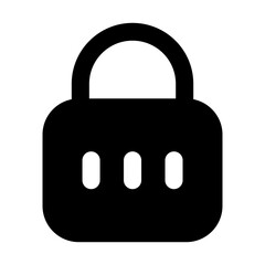 
Icon of digital lock in filled style 
