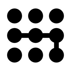 Swipe lock in editable style, glyph vector 