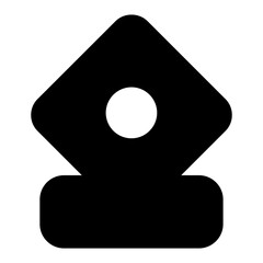 
Vector of achievement trophy in modern filled style, prize
