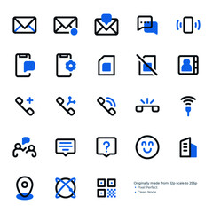 Communication icons set good for ui and presentation