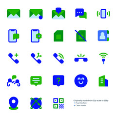 communication icon set with flat design style good for ui and presentation