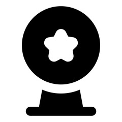 
Vector of achievement trophy in modern filled style, prize
