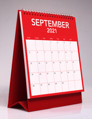 Simple desk calendar 2021 - September