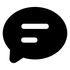 
Speech bubble icon in glyph design 
