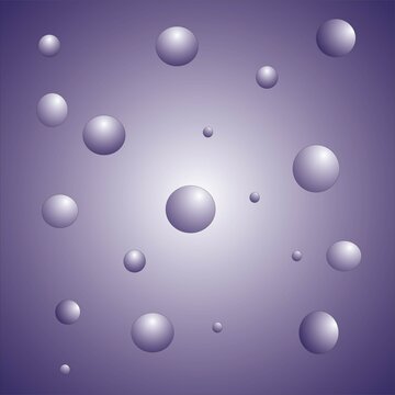 Light Purple Pattern With Circles. Abstract Illustration With Colored Bubbles. Gradient.