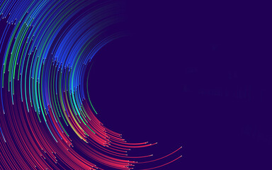 Abstract background consisting of Colorful arcs, vector illustration.