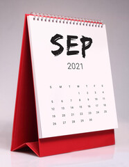 Simple desk calendar 2021 - September