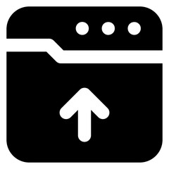 Icon of website in modern filled style 