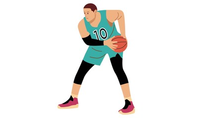 Fototapeta na wymiar Basketball player character