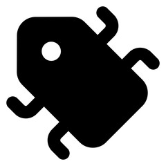 
Editable filled icon of sale badge 

