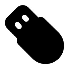 
External data storage, flash drive icon in solid style 
