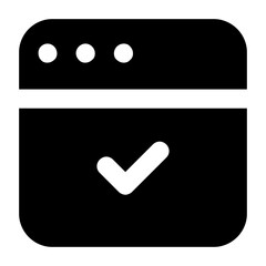 Icon of website in modern filled style 