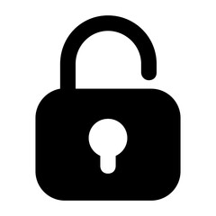 
Catchy icon of unlocked padlock in editable style 
