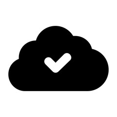 
Cloud check in modern filled style 

