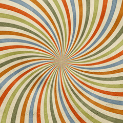 retro sun rays on old grunge paper