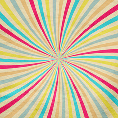 retro sun rays on old grunge paper