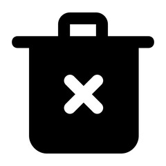 Obraz premium Icon of delete, editable filled vector 