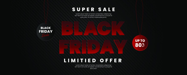 Attractive background for black friday sale offer vector