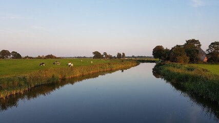 sunrise over the river