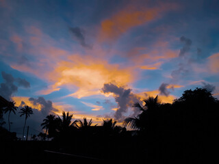 sunset in the mountains