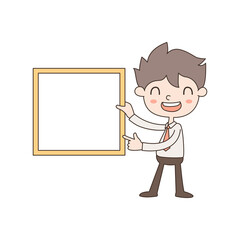 Businessman making a presentation business project report.