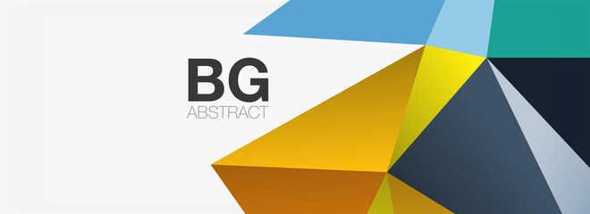 3d mosaic abstract backgrounds, low poly shape geometric design