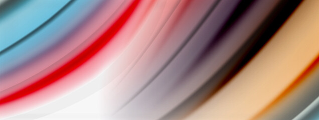 Abstract Background. Smooth flowing lines, blurred waves, rainbow color style stripes. Vector illustrations for covers, banners, flyers and posters and other