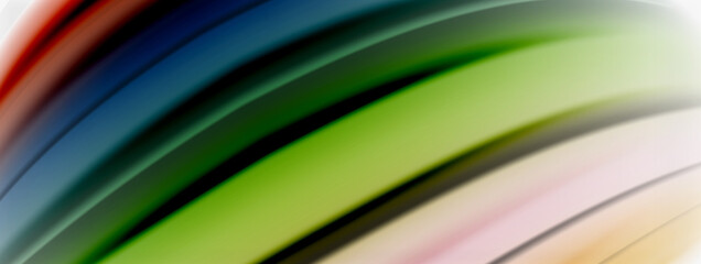 Abstract Background. Smooth flowing lines, blurred waves, rainbow color style stripes. Vector illustrations for covers, banners, flyers and posters and other