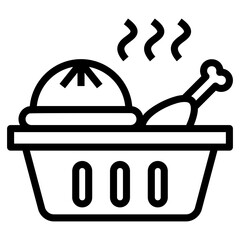 Food Basket Vector 