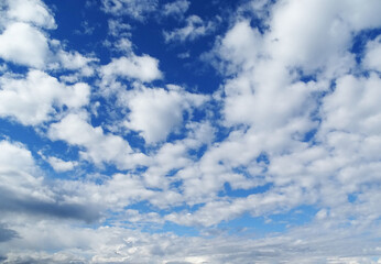 Naklejka na ściany i meble Blue sky background and white clouds