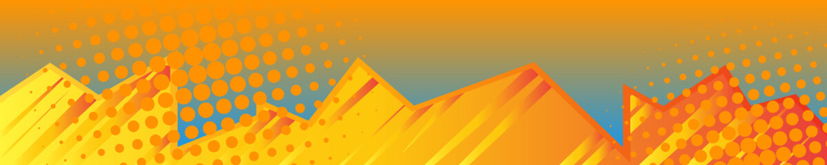 Comic book banner, cartoon background. Vector illustrated background for thin banner template.