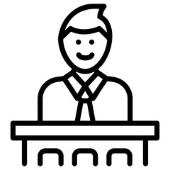 Male Witness Vector 
