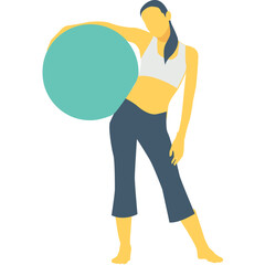 laddy exercising line icon 