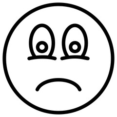 Obraz premium Sad Face Emoticon 