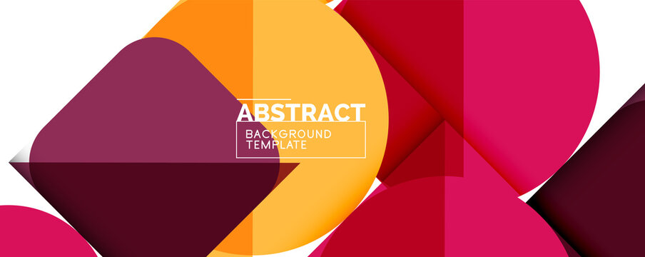 Simple circles and triangles abstract background. Vector illustration for covers, banners, flyers and posters and other designs