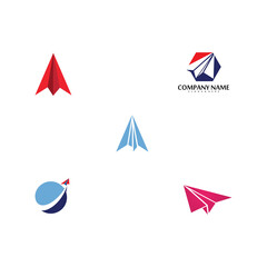 Set Paper plane logo vector illustration