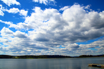 Fototapeta premium clouds over the lake