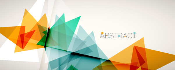 Geometric abstract background. Color triangle shapes. Vector illustration for covers, banners, flyers and posters and other designs