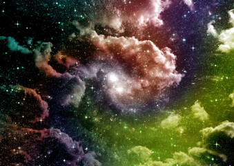 galaxy in a free space. 3D rendering